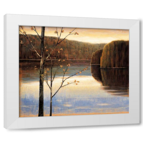 Lakeside I White Modern Wood Framed Art Print by Adams, Justin