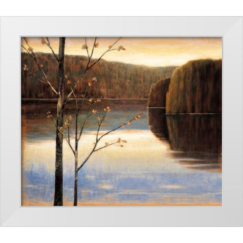 Lakeside I White Modern Wood Framed Art Print by Adams, Justin