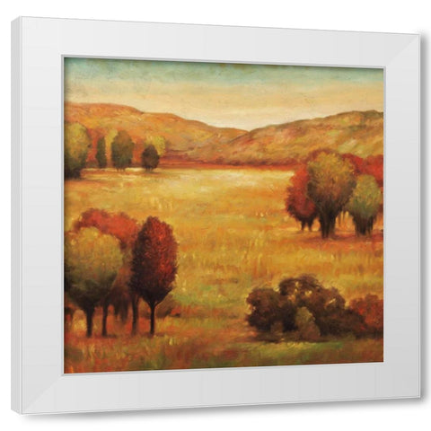 Hillside Meadow II White Modern Wood Framed Art Print by Leonard, Jeffrey