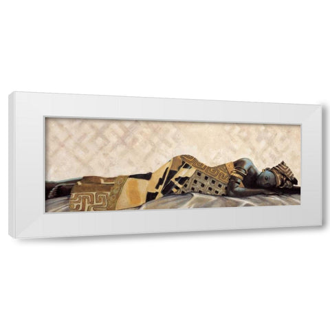 Femme Africaine VI White Modern Wood Framed Art Print by Leconte, Jacques