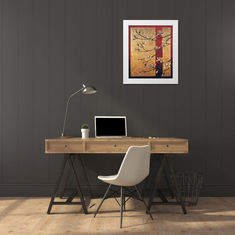 Magnolia Screen White Modern Wood Framed Art Print by Deveraux, Jill