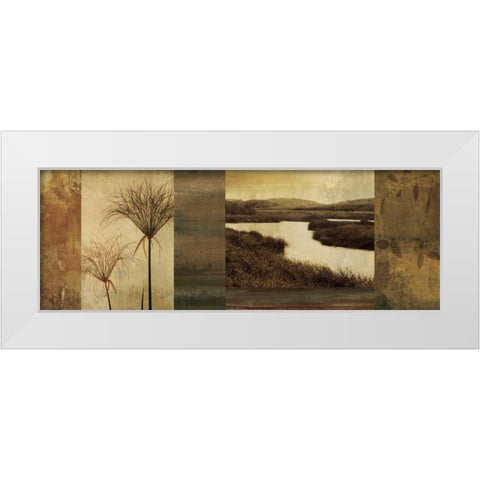 Laguna II White Modern Wood Framed Art Print by Seba, John