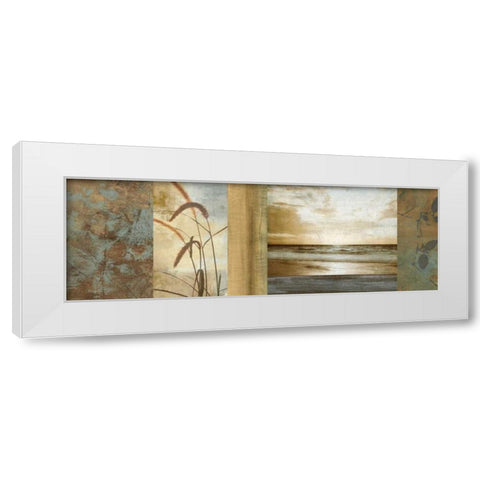 Del Mar I White Modern Wood Framed Art Print by Seba, John