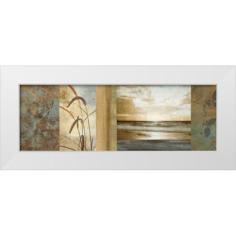 Del Mar I White Modern Wood Framed Art Print by Seba, John