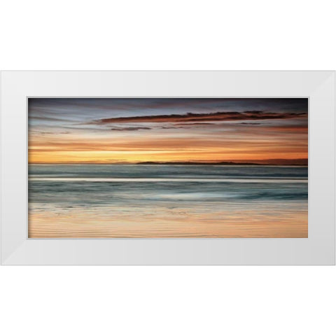 Sea and Sky White Modern Wood Framed Art Print by Seba, John