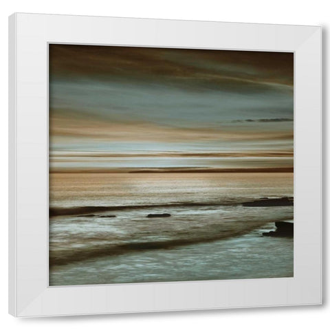 Hightide White Modern Wood Framed Art Print by Seba, John