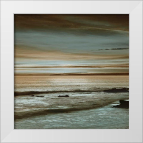 Hightide White Modern Wood Framed Art Print by Seba, John