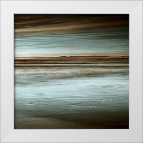 Lowtide White Modern Wood Framed Art Print by Seba, John