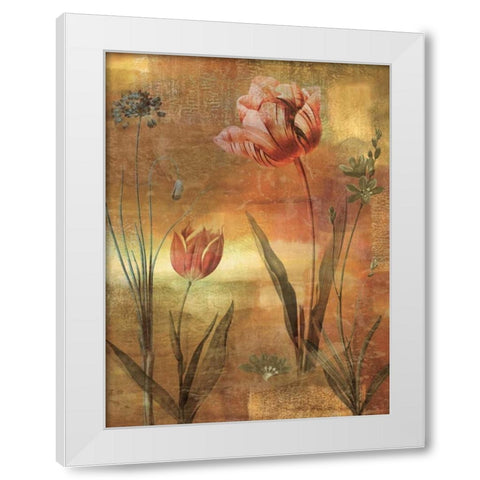 Tulip Garden II White Modern Wood Framed Art Print by Seba, John