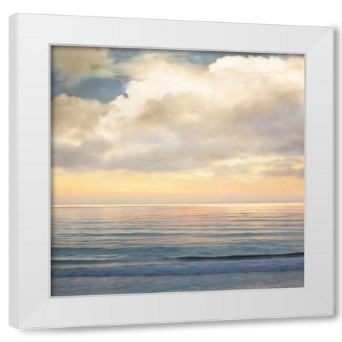 Ocean Light I White Modern Wood Framed Art Print by Seba, John