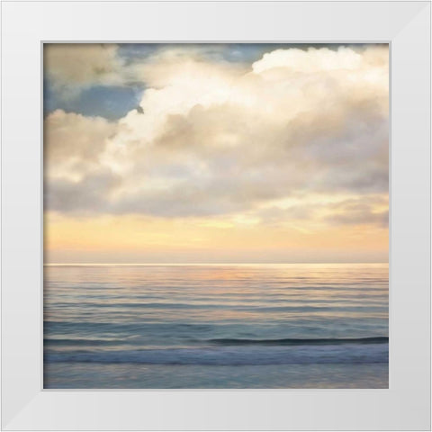 Ocean Light I White Modern Wood Framed Art Print by Seba, John