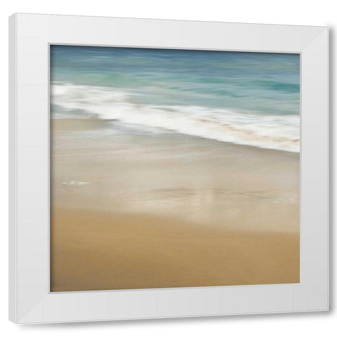 Surf and Sand I White Modern Wood Framed Art Print by Seba, John