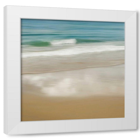 Surf and Sand II White Modern Wood Framed Art Print by Seba, John