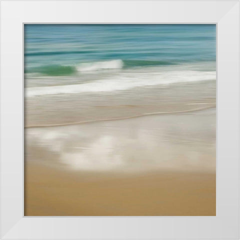 Surf and Sand II White Modern Wood Framed Art Print by Seba, John