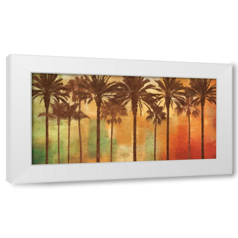 Palm Paradise White Modern Wood Framed Art Print by Seba, John