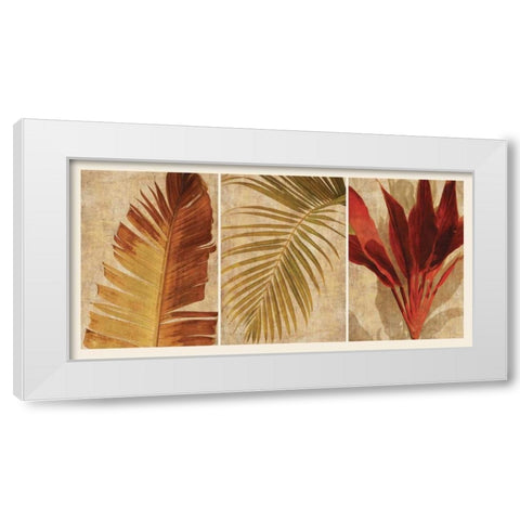 Palm Vista I White Modern Wood Framed Art Print by Seba, John