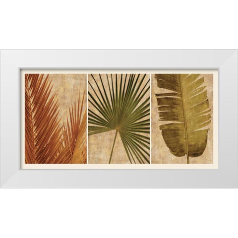 Palm Vista II White Modern Wood Framed Art Print by Seba, John