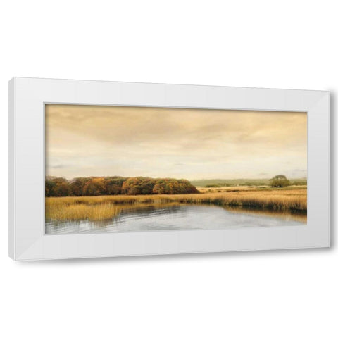 Ripples On the Water White Modern Wood Framed Art Print by Seba, John