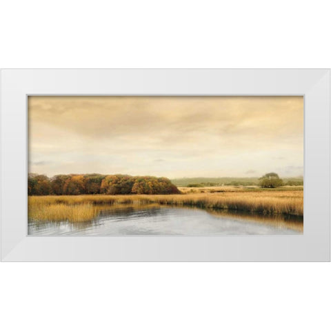 Ripples On the Water White Modern Wood Framed Art Print by Seba, John