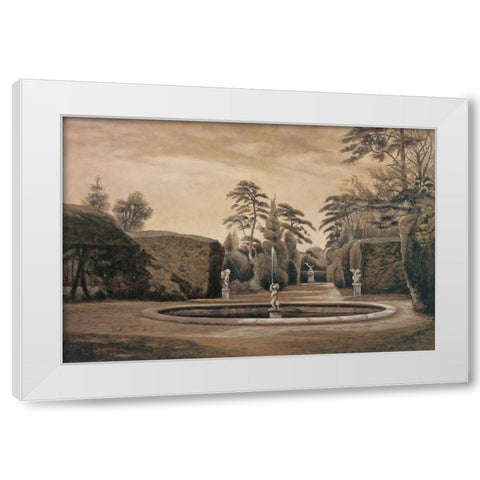 Classical Garden I White Modern Wood Framed Art Print by Collins, Isabelle