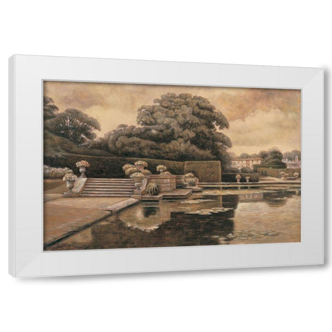 Classical Garden II White Modern Wood Framed Art Print by Collins, Isabelle