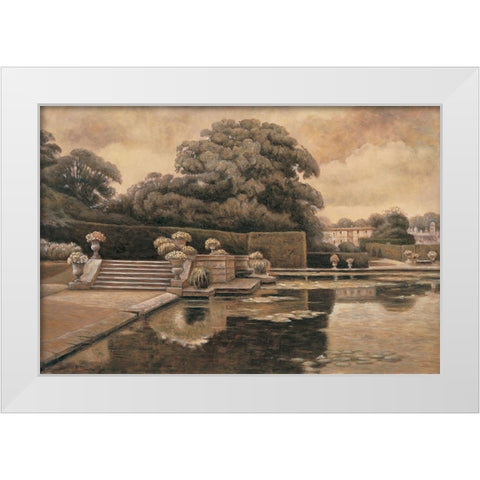 Classical Garden II White Modern Wood Framed Art Print by Collins, Isabelle