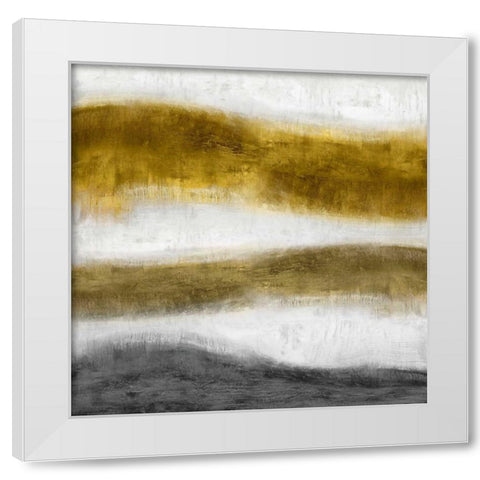 Emerge Golden White Modern Wood Framed Art Print by Blake, Jaden