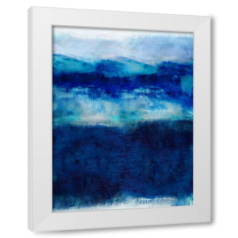 Indigo Dawn White Modern Wood Framed Art Print by Blake, Jaden