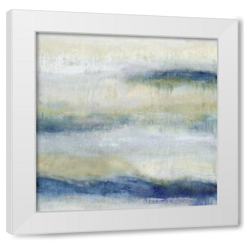 Indigo Motion I White Modern Wood Framed Art Print by Blake, Jaden