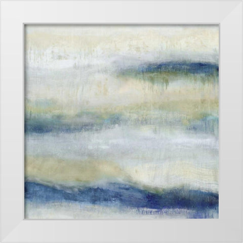 Indigo Motion I White Modern Wood Framed Art Print by Blake, Jaden