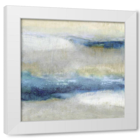 Indigo Motion II White Modern Wood Framed Art Print by Blake, Jaden