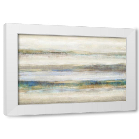 Linear Motion White Modern Wood Framed Art Print by Blake, Jaden