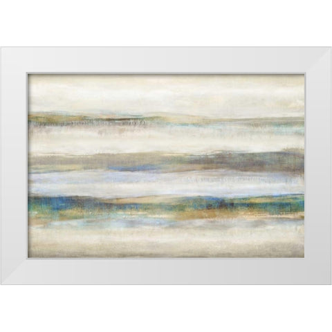 Linear Motion White Modern Wood Framed Art Print by Blake, Jaden