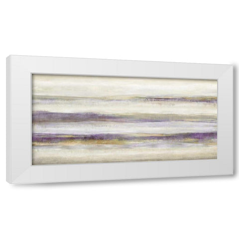 Linear Motion Amethyst White Modern Wood Framed Art Print by Blake, Jaden