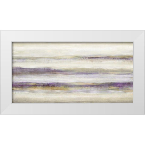 Linear Motion Amethyst White Modern Wood Framed Art Print by Blake, Jaden