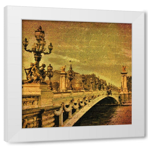 Paris Romance White Modern Wood Framed Art Print by Casey, Julia