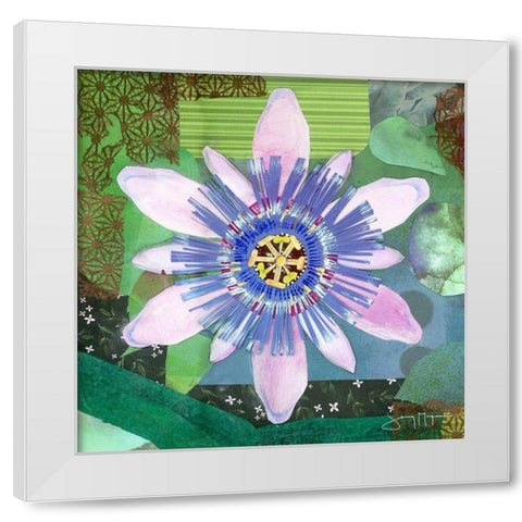 Passion Flower II White Modern Wood Framed Art Print by McGee, Jenny