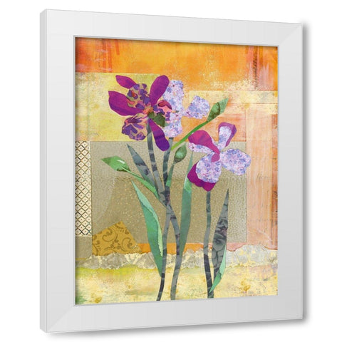Iris V White Modern Wood Framed Art Print by McGee, Jenny