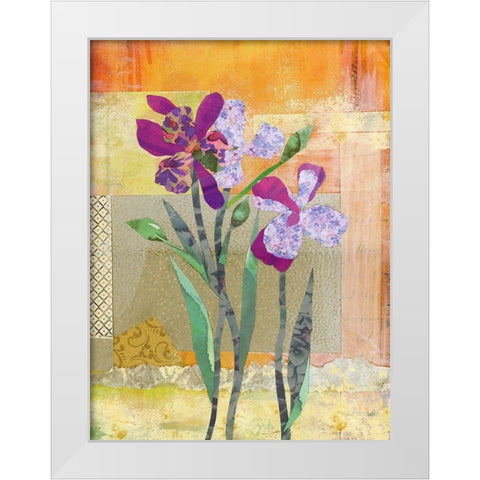Iris V White Modern Wood Framed Art Print by McGee, Jenny