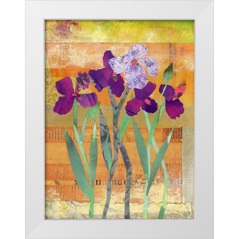 Iris III White Modern Wood Framed Art Print by McGee, Jenny