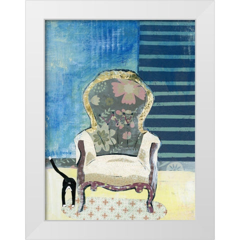 Comfy Chair White Modern Wood Framed Art Print by McGee, Jenny