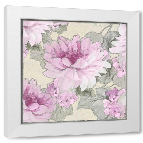 Earthly Delights in Pink II White Modern Wood Framed Art Print by Stevens, Jesse
