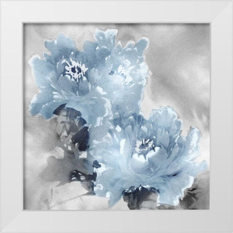 Flower Bloom on Silver I White Modern Wood Framed Art Print by Stevens, Jesse