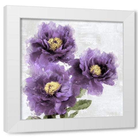 Purple Bloom I White Modern Wood Framed Art Print by Stevens, Jesse