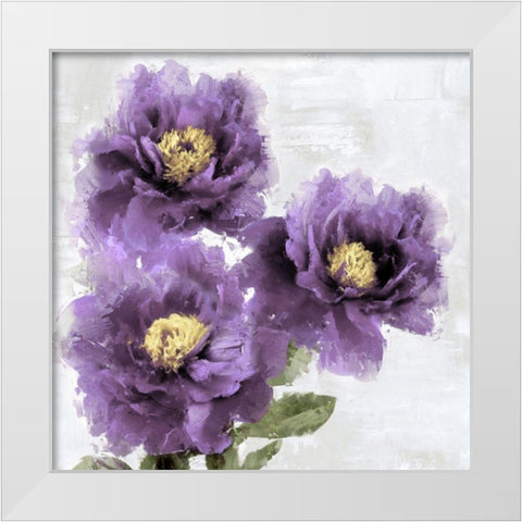 Purple Bloom I White Modern Wood Framed Art Print by Stevens, Jesse