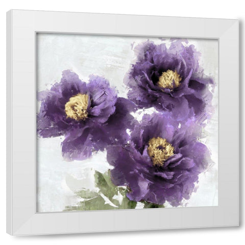 Purple Bloom II White Modern Wood Framed Art Print by Stevens, Jesse