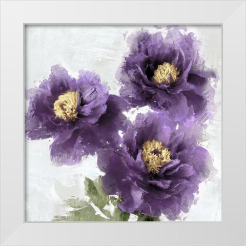 Purple Bloom II White Modern Wood Framed Art Print by Stevens, Jesse