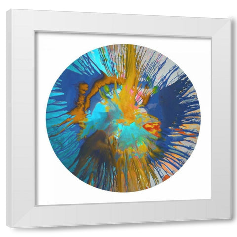 Circular Motion II White Modern Wood Framed Art Print by Evans, Josh