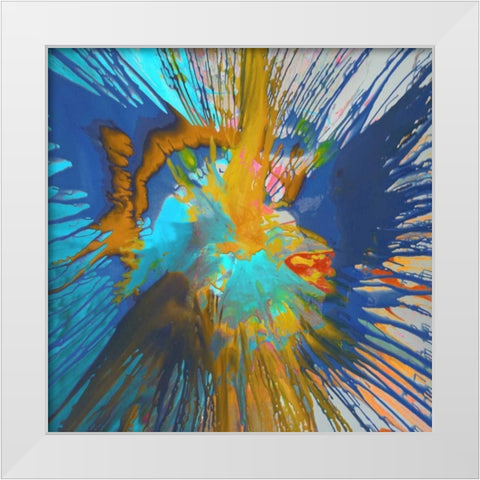 Not Shy V White Modern Wood Framed Art Print by Evans, Josh