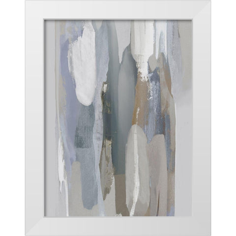 Converge Gray I White Modern Wood Framed Art Print by Hanson, Jackie